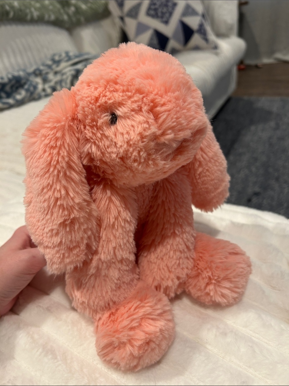Jellycat Retired medium apricot smudge rabbit